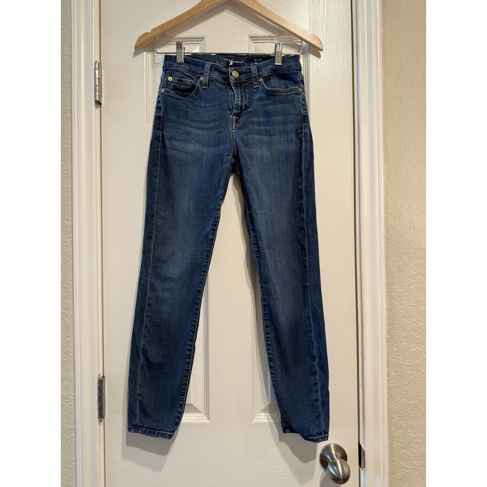 7 Seven for All Mankind Women's Jeans Size 26 Low Rise Skinny Denim‎